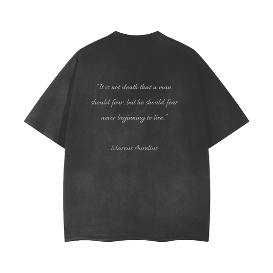 Vintage Black T-shirt feat "It is not...beginning to live."